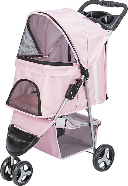 Show full view: TRIXIE Foldable Cat & Dog Stroller, Pink slide 1 of 10