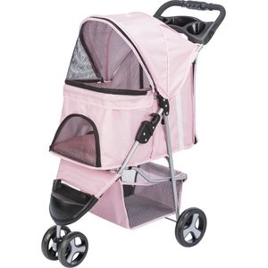TRIXIE Foldable Cat & Dog Stroller, Pink