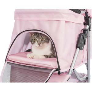 TRIXIE Foldable Cat & Dog Stroller, Pink