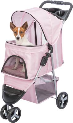 Show full view: TRIXIE Foldable Cat & Dog Stroller, Pink slide 4 of 10