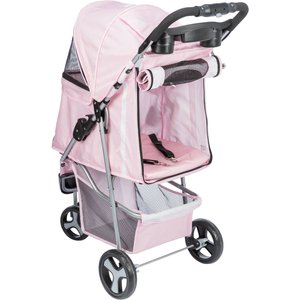 TRIXIE Foldable Cat & Dog Stroller, Pink