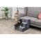 Show in main carousel: TRIXIE Foldable Velour Pet Stairs with Storage, Gray, 3-Step, 11-in Wide slide 3 of 10