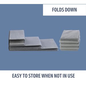 TRIXIE Foldable Velour Pet Stairs with Storage, Gray, 4-Step, 15-in Wide