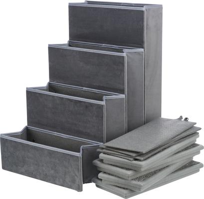 Show full view: TRIXIE Foldable Velour Pet Stairs with Storage, Gray, 4-Step, 15-in Wide slide 8 of 10