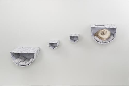 Show full view: TRIXIE Frehi Wall Mounted Cat Tree Set, Gray slide 3 of 10