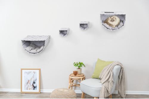 Show full view: TRIXIE Frehi Wall Mounted Cat Tree Set, Gray slide 9 of 10