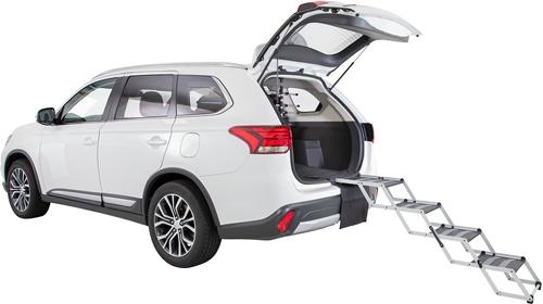 Show full view: TRIXIE Heavy Duty 4-Step Foldable Dog Stairs, Silver/Black slide 3 of 9