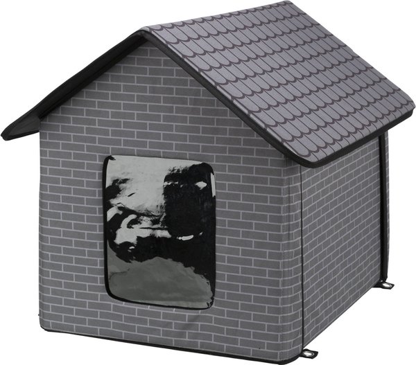 TRIXIE Insulated Outdoor Cat Dog House, Gray