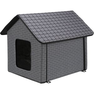 TRIXIE Insulated Outdoor Cat & Dog House, Gray