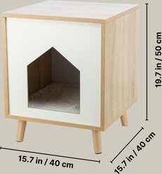 TRIXIE Isa Indoor Hideaway Cave Cat Condo, Brown slide 2 of 6