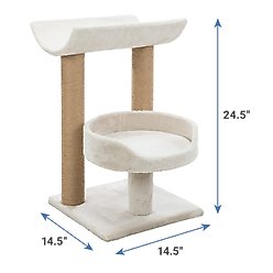 TRIXIE Isaba 24.5-in Plush Carpet Cat Scratching Post, Light Gray slide 2 of 7