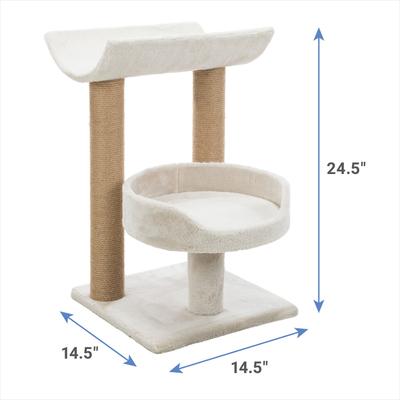 Show full view: TRIXIE Isaba 24.5-in Plush Carpet Cat Scratching Post, Light Gray slide 2 of 8