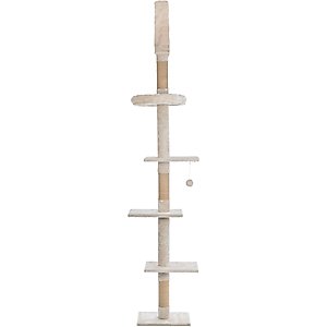 Taruri　0423 FRISCO 38-in Cat Tree with Condo, Top Perch & Toy, Charcoal