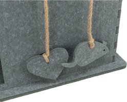 TRIXIE Lene Felt Indoor Cave Jute Scratching Pads Cat Condo, Gray slide 2 of 6
