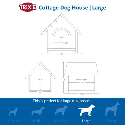 Show full view: TRIXIE Log Cabin Dog House, Large slide 9 of 11