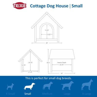 Show full view: TRIXIE Log Cabin Dog House, Small slide 9 of 11