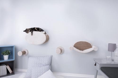 Show full view: TRIXIE Lounger Wall Mounted Cat Shelves, Brown slide 4 of 5