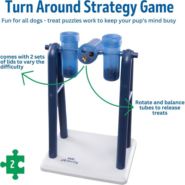 TRIXIE Mad Scientist Turn Around Activity Strategy Game Dog Toy, Level 2
