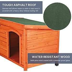 TRIXIE Natura Classic Dog House with Weatherproof Finish, Elevated Floor, Large