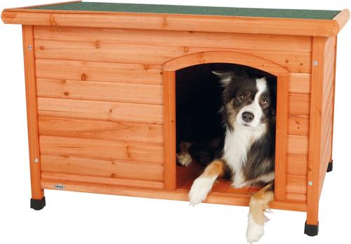 Show full view: TRIXIE Natura Classic Dog House with Weatherproof Finish, Elevated Floor, Medium slide 2 of 11
