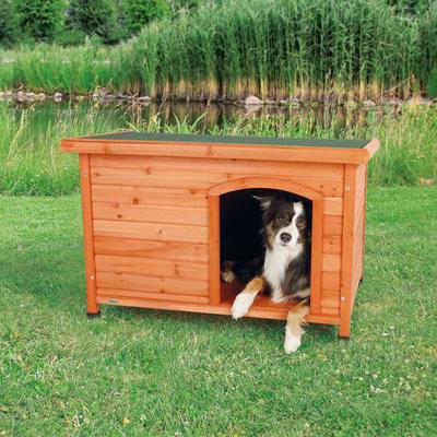 Show full view: TRIXIE Natura Classic Dog House with Weatherproof Finish, Elevated Floor, Medium slide 3 of 11