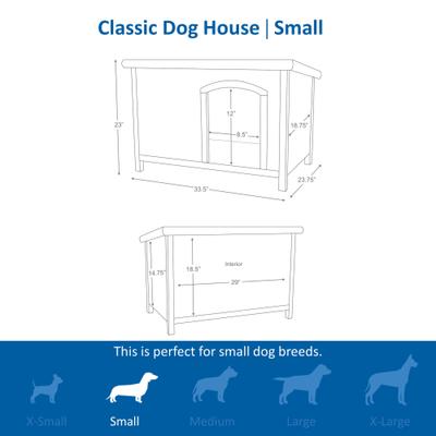 Show full view: TRIXIE Natura Classic Dog House with Weatherproof Finish, Elevated Floor, Small slide 7 of 11
