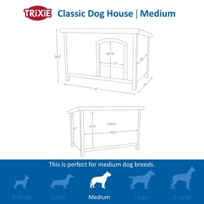 Show full view: TRIXIE Natura Flat Roof Club Dog House, Medium/Large slide 9 of 11