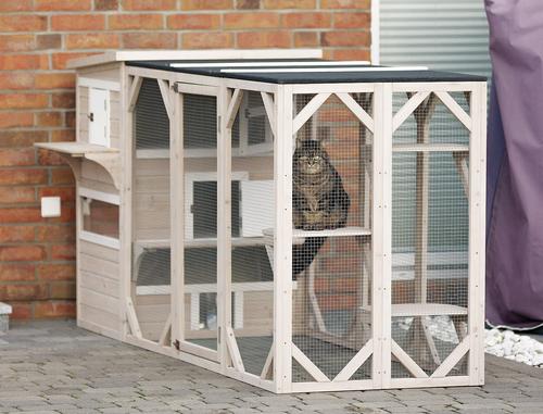 Show full view: TRIXIE Natura Wooden 3-Story Retreat Cat House slide 3 of 3