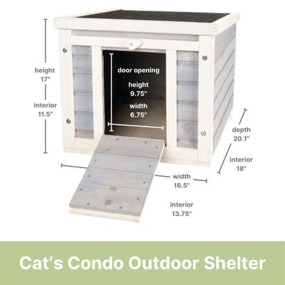 Show full view: TRIXIE Outdoor Wooden Cat House, White slide 5 of 7