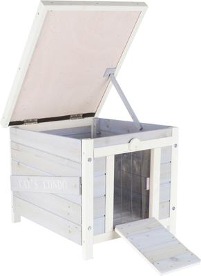 Show full view: TRIXIE Outdoor Wooden Cat House, White slide 3 of 7