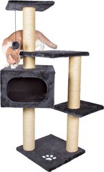 TRIXIE Palamos 42.9-in Plush Tower Cat Tree, Dark Gray