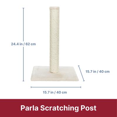 Show full view: TRIXIE Parla 24.4-in Fleece Cat Scratching Post, Beige slide 4 of 6