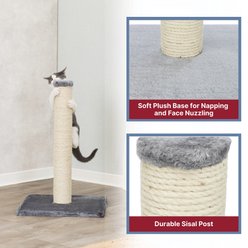 TRIXIE Parla 24.4-in Fleece Cat Scratching Post, Platinum Gray slide 2 of 5