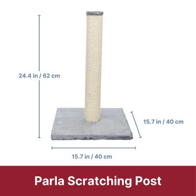 Show full view: TRIXIE Parla 24.4-in Fleece Cat Scratching Post, Platinum Gray slide 5 of 7