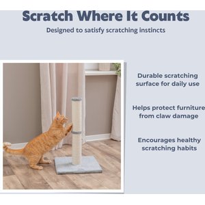 TRIXIE Parla 24.4-in Jute Cat Scratching Post, Platinum Gray