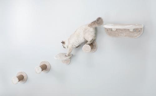 Show full view: TRIXIE Playground Wall Mounted Cat Shelves, Brown slide 2 of 3