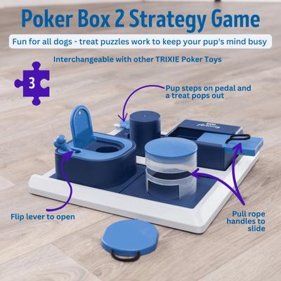 Show full view: TRIXIE Poker Box 2 Activity Strategy Game Dog Toy slide 6 of 11
