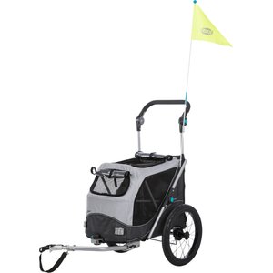 TRIXIE Quick Fold Convertible Dog Bike Trailer, Large