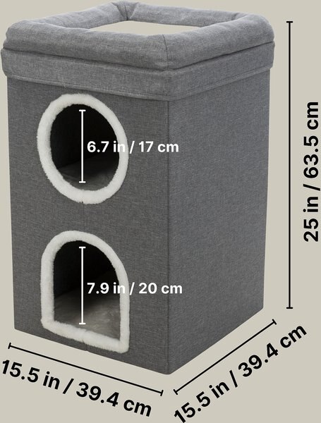 Cat Craft 2-Story Cat Condo, Grey