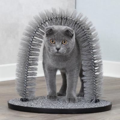 Show full view: TRIXIE Self Grooming Arch & Cat Massager, Gray slide 9 of 11