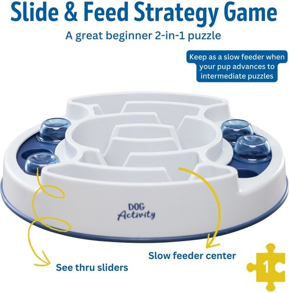 TRIXIE Slide & Feed Activity Strategy Game Dog Toy