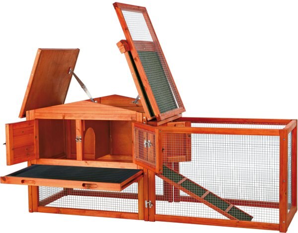 TRIXIE Small Animal Hutch with Outdoor Run, X-Small