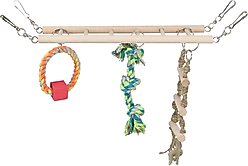 TRIXIE Small Animal Suspension Bridge with Ring, Rope & Ladder Small Pet Cage Accessory, Natural slide 1 of 5