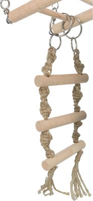 Show full view: TRIXIE Small Animal Suspension Bridge with Ring, Rope & Ladder Small Pet Cage Accessory, Natural slide 5 of 5