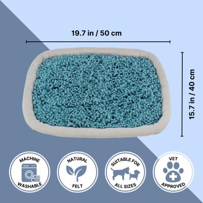 Show full view: TRIXIE Snuffle & Seek Plate, Sniff Mat, Interactive Feeding Game, Slow Feeder, Level 1 Enrichment Dog & Cat Puzzle Toy, Blue slide 5 of 10