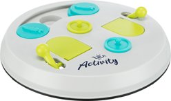 TRIXIE Strategy Flip Board Small Pet Snack Game Toy, White & Green, Medium