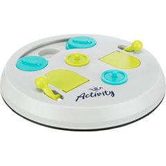 TRIXIE Strategy Flip Board Small Pet Snack Game Toy, White & Green, Medium