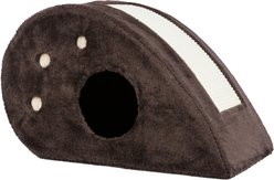 TRIXIE Topi 13-in Plush Carpet Cat Condo, Brown