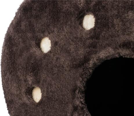 Show full view: TRIXIE Topi 13-in Plush Carpet Cat Condo, Brown slide 6 of 9