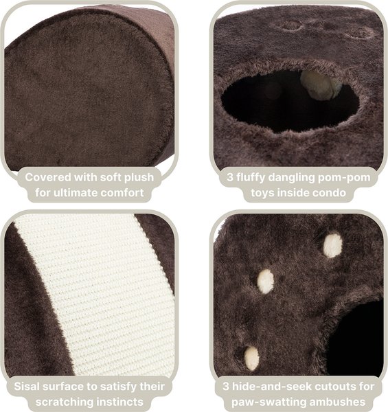 TRIXIE Topi 13-in Plush Carpet Cat Condo
